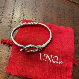 UNO de50 silver bracelet.  Size: small. Perfect condition (never worn).